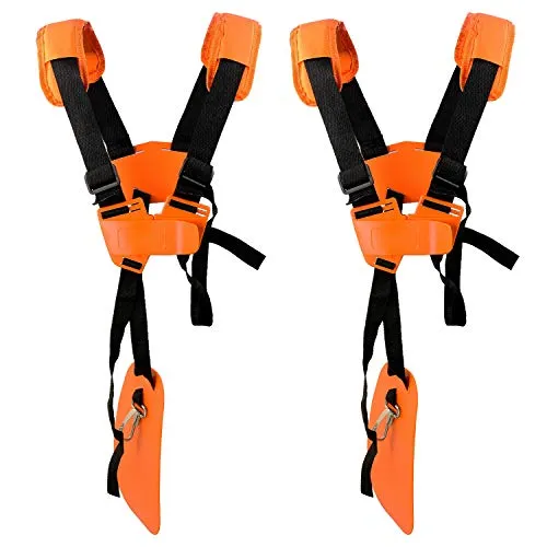 2 Pacchi Cintura Decespugliatore Universale - Tracolla Decespugliatore Professionale Trimmer Harness Strap per STIHL, Echo, Husqvarna, Shindaiwa, Honda Decespugliatore Brush Cutter.Eccetera（Arancia）