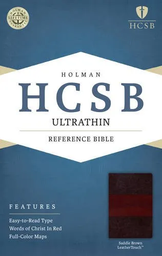 Holy Bible: Holman Christian Standard Bible, Saddle Brown, Leathertouch, Ultrathin Reference Bible