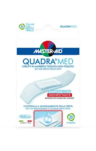 Master Aid Quadra Med Strip, 20 Pezzi Medio