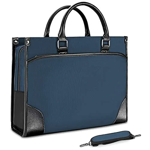 Borsa Porta PC 15.6 Pollici Borsa Computer Portatile Impermeabile Ventiquattrore PC Borsa Lavoro Uomo per Viaggi/Affari/Scuola/Uomo/Donne(Blu)