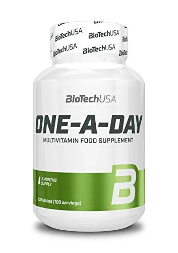 BioTech USA, 100 compresse di integratori alimentari One a Day, 1 confezione (1 x 170 g) (etichetta in lingua italiana non garantita)