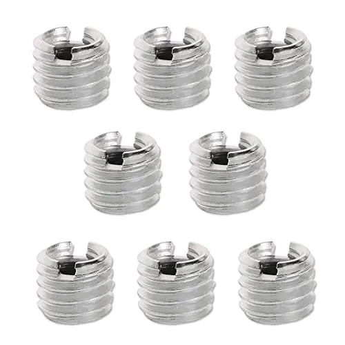 8 Pezzi Adattatore a vite di conversione della boccola riduttore da 3/8"a 1/4"，Treppiede Adattatore per Convertire una Vite da 1/4" a 3/8" per treppiede, monopiede,testa a sfera,Fotocamera