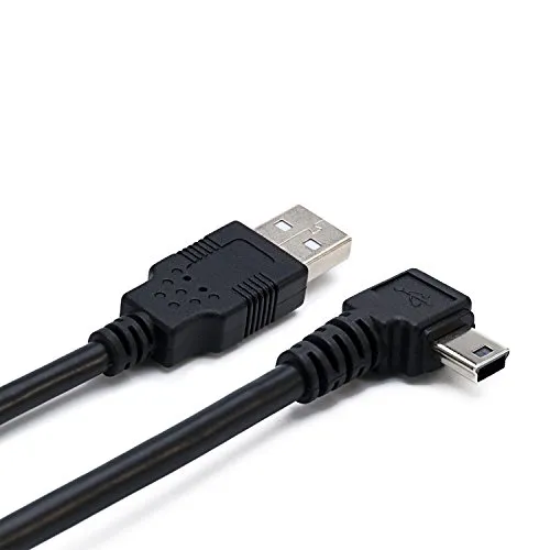 CableDeconn - Cavo adattatore da USB A maschio a mini USB B 5 pin maschio ad angolo retto, 180 cm