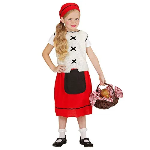 W WIDMANN-Contadina Costume per Bambini, Multicolore, (116 cm / 4-5 Anni), 72905