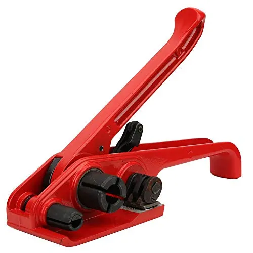 Tenditore a Nastro in PET, Reggiatrice Manuale per Nastro Reggiatrice Imballaggio Reggiatrice per Taglierina Nastro Da 16~19 mm PET/PP(Rosso)