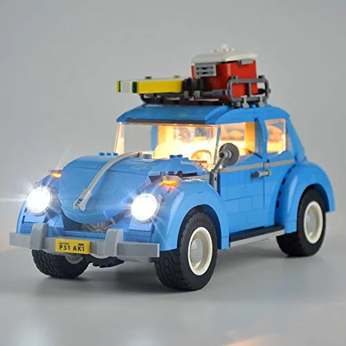 Kit di Illuminazione A LED per (Maggiolino Volkswagen) Compatibile con Il Modello Lego 10252 Mattoncini da Costruzioni (Non Include Il Set Lego)