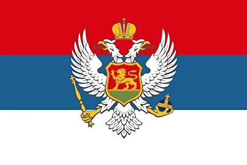 magFlags Bandiera Large Montenegro 1905?1918 | King of Montenegro 1900-1918 | Re de Montenegro 1900-1918 | ???? ?????? ?????????? 1900-1918 | Bandiera Paesaggio | 1.35m² | 90x150cm