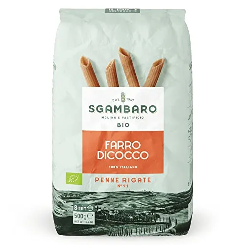 Sgambaro Farro Dicoccum Penne Rigate, No. 91 - 500 gr