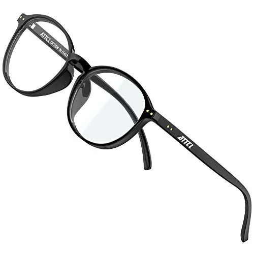 ATTCL Occhiali luce blu bloccanti per il blocco della cefalea UV Anti Eyestrain per computer/gioco/telefono Unisex 1133-nero