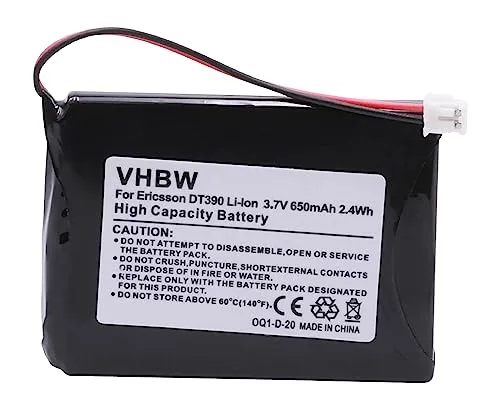 vhbw batteria compatibile con Avaya 3730 telefono fisso cordless (650mAh, 3,7V, Li-Ion)