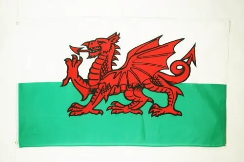 AZ FLAG Bandiera Galles 150x90cm - Gran Bandiera Gallese 90 x 150 cm Poliestere Leggero - Bandiere