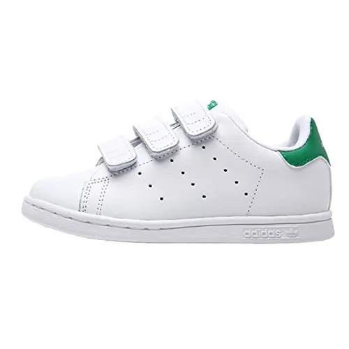 adidas Stan Smith CF I, Sneaker Unisex-Bambini, Bianco (Footwear White/Footwear White/Bold Pink 0), 24 EU