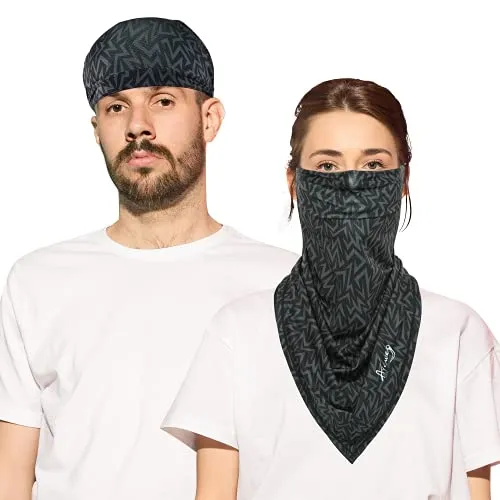 Arcweg Cache Neck Sciarpa Uomo Bandana Regolabile Tour de Cou Sciarpa Donna Protezione Solare UV Tessuto Morbida Sciarpa Estiva Elastica per Moto Bike Touring