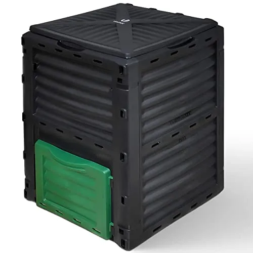 VOUNOT Compostiera da Giardino, 300L Composter da Esterno, Nero