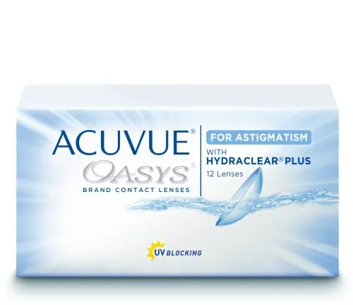 ACUVUE® OASYS for ASTIGMATISM con tecnología HYDRACLEAR® PLUS - Lenti Quindicinali -protezione UV - 12 lenti