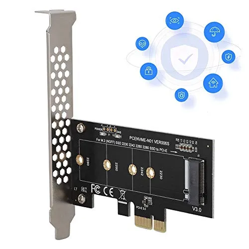 Tangxi Adattatore PCI-E PCIe M.2,Scheda EspansioneM.2 a PCI-E3.0 X1,M2 SSD NGFF NVME (Tasto m) per Adattatore PCIe 3.0 x 4 con Staffa a Profilo Ribassato per Slot PCI Express Desktop