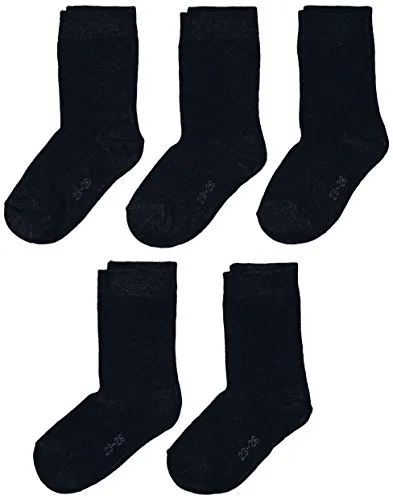 MyWay MyWay Kids Socks Basic 5er Calze, Blu (Dark Navy 545), 31-34, Pacco da 5