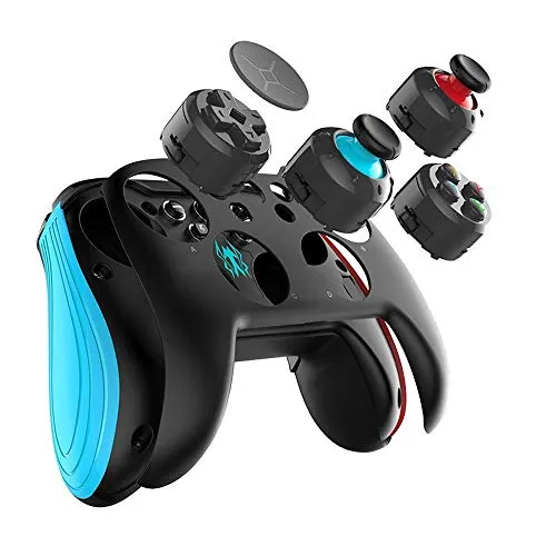 Gioco per Switch Controller, GEEKLIN Wireless Gamepad per PC e Android, moduli Joystick 3D e moduli tasti intercambiabili