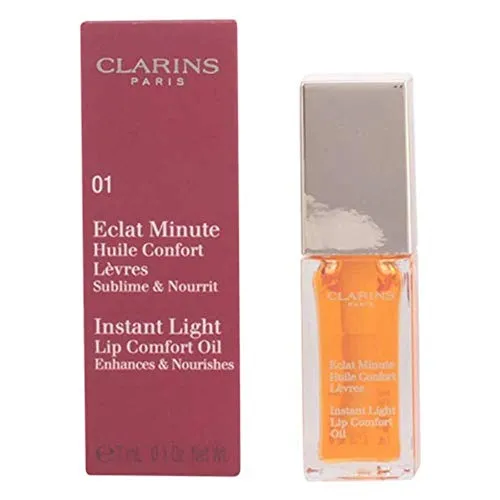 Clarins Eclat Minute Huile Confort Lèvres, Tonalità 05 Tangerine, 7 ml
