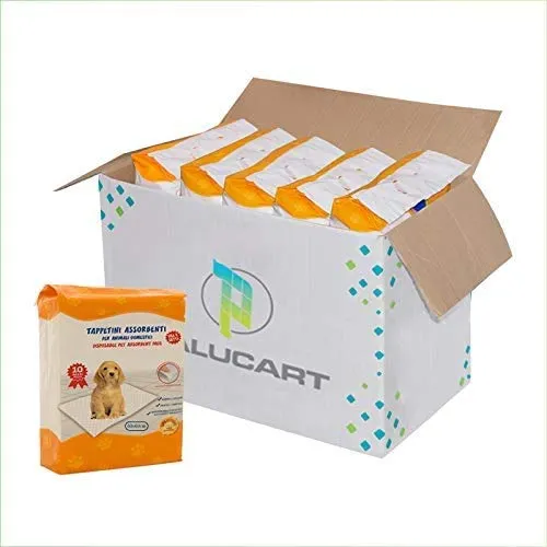 Palucart® tappetini igienici per Cane 60x60 traversine per Cani - 280 - Pezzi Animali Domestici con Adesivo Anche per Gatti Anti Odore