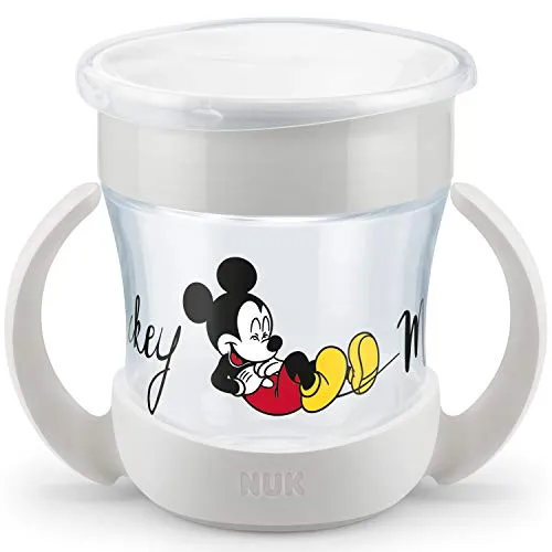 NUK Mini Magic Cup Bicchiere Salvagoccia | Bordo 360° Anti-Rovesciamento | 6+ Mesi | Impugnatura Facile | Privo Di Bpa | 160 Ml | Disney Baby | Topolino Mickey Mouse Color Mickey Mouse (Topolino)