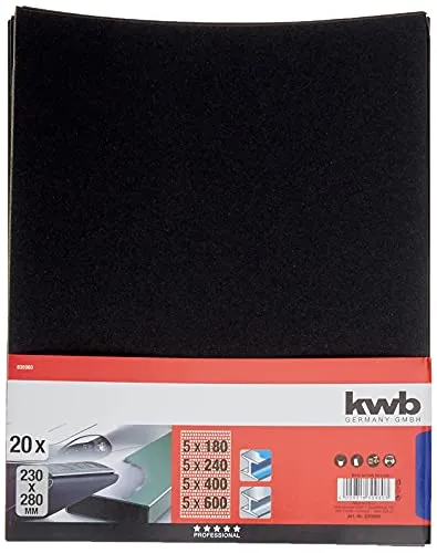 KWB carta abrasiva per vernice e Auto, impermeabile, 830-960