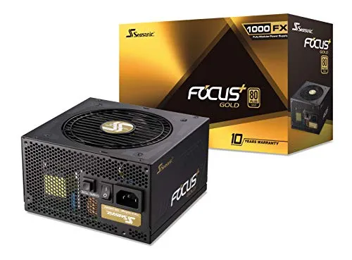 Seasonic 24514 - Seasonic FOCUS+ 1000 Gold Alimentatore ATX Modulare da 1000W, nero