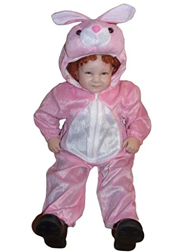 J02 Taglia 12-18M (80-86cm) Costume da Coniglio per bambini e neonati, indossabile comodamente sui vestiti normali