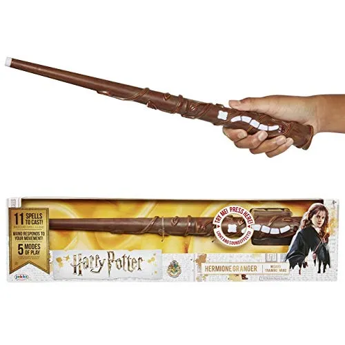 Jakks Pacific-73210 Feature Wizard Wands Harry Potter-Bacchetta Magica interattiva di Hermione, Multicolore, 73210