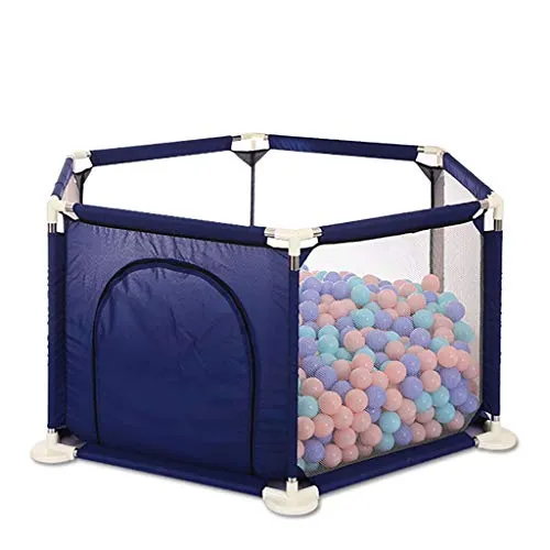 WYQ Box per Bambini Baby Fence Play Area Set (Baby Playpens, Crawling Mat) Sicurezza Play Yard per Neonati e Bambini (Blu, Rosso) (Colore : Blu, Dimensioni : 140 × 70 x 66.5cm)