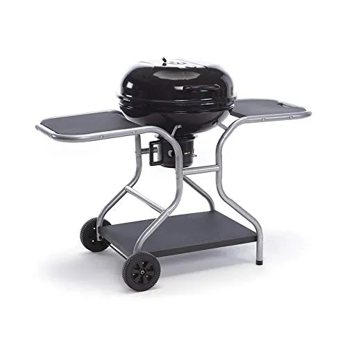 taddei Barbecue a Carbone Carbonella con Termometro Carrello e Raccoglitore Olio Round 61