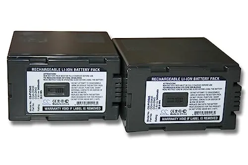 2 x batteria vhbw 5400mAh per fotocamera Panasonic sostituisce CGR-D14 CGR-D16 CGR-D16A CGR-D16SE1B CGR-D28 CGR-D28A CGR-D28A1B CGR-D53