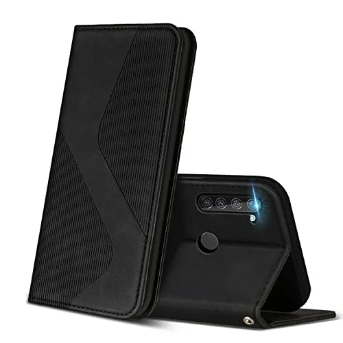 ZONNAVI Cover per Xiaomi Redmi Note 8T, Flip Custodia Pelle PU con [Slot Cart] [Supporto Stand] [Magnetica], Cover a Libro Portafoglio per Xiaomi Redmi Note 8T (Nero)