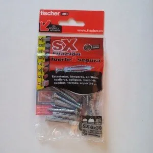 Fischer 513451 – Borsa tassello nylon SX 6 x 30 WH /10 BP New GEN.