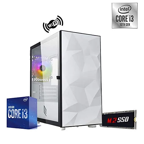 Pc Desktop Intel i3-10100 3.60 ghz Ram 16 gb ssd m2 256gb + Hard Disk 1 tb WiFi Psu 500w Licenza Windows 10 PRO