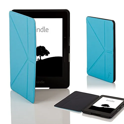 Forefront Cases Cover per Amazon Kindle Voyage Case Cover Custodia Caso Origami - Sottile Leggero, Protezione Completa e Smart Auto Sveglia Sonno Funzione - Azzurro