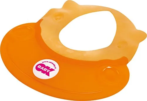 Ok Baby - Ciambella lavatesta per bambini, motivo ippopotamo, colore: Arancio