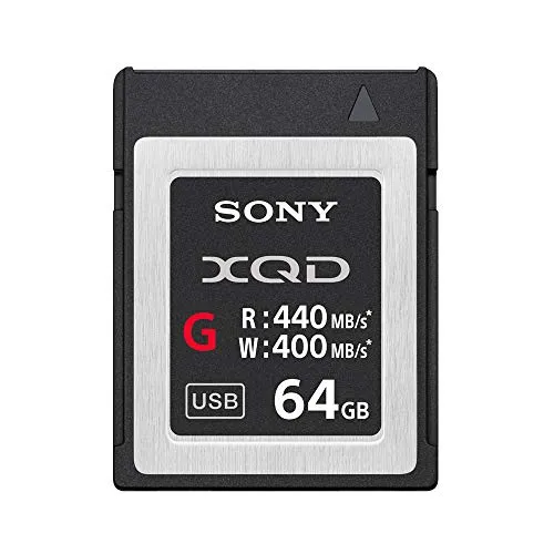 Sony QDG64E XQD Card, Nero/Argento