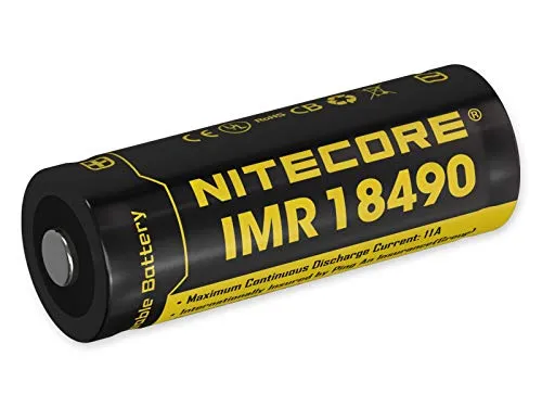 NiteCore 18490IMR Batteria ricaricabile speciale 18490 Li-Ion 3.7 V 1100 mAh