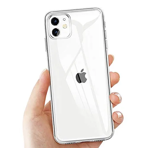 laxikoo Cover per iPhone 11, Custodia Trasparente in TPU Morbido, Cover Silicone iPhone 11 Bumper Case Cover Anti-Graffio Antiurto Sottile e Trasparente Protettiva Case per iPhone 11 - 6.1 Pollici