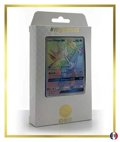 Dialga-GX 164/156 Arcobaleno Segreto - #myboost X Soleil & Lune 5 Ultra-Prisme - Box di 10 carte Pokémon Francese