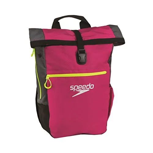 Speedo Team Rsck III Au Borsone Piscina/Mare, Magenta/Grigio Ossido/Giallo Fluo, Taglia Unica