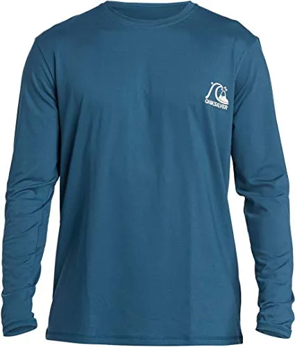 Quiksilver Canotta Heritage Heritage Manica Lunga da Uomo - Blu - Protection Solare UV e Properties SPF