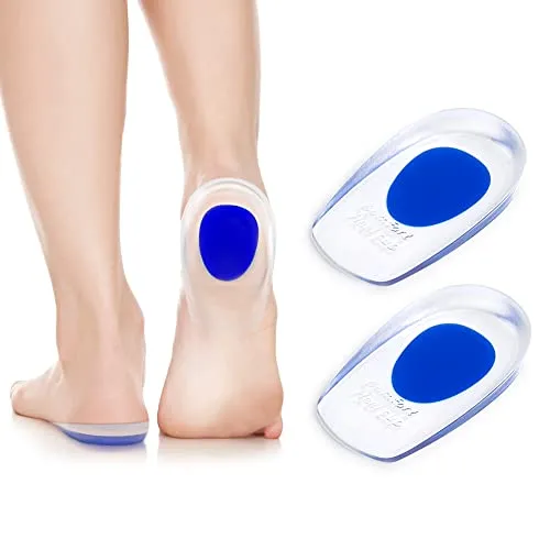 ACWOO Talloniera in Silicone, 1 Paia Supporti in Gel per Talloni, Tendine d'Achille Plantari per Tallonite, Soletta Tallonein per Sperone Calcaneare, Fascite Plantare, Dolori di Achille