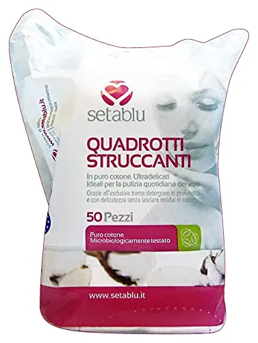 Set 24 SETABLU QUADROTTI Struccanti X 50 Pezzi Prodotti per il viso