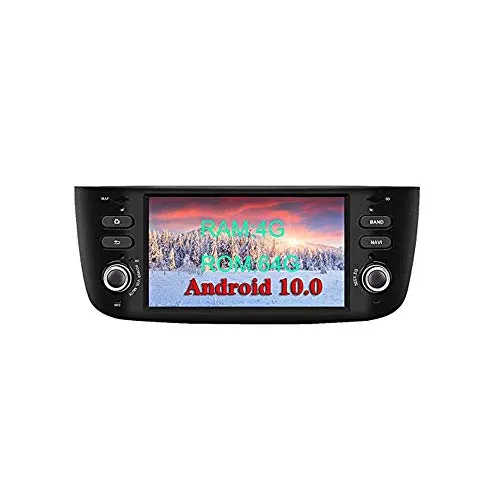 XISEDO Android 10.0 Autoradio In-dash 1 Din Car Radio 6.2 Pollici Car Stereo 8-Core RAM 4G ROM 64G Navigatore GPS con Schermo di Tocco per Fiat Linea/Fiat Grande Punto