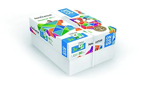 Navigator Universal Carta Premium per ufficio, Formato A4, 80 gr, Confezione da 3 risme da 500 Fogli