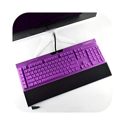 Protezione in silicone per Corsair K95 Rgb Platinum cablato tastiera meccanica di gioco copertura Skin Film Office Desktop Anti-Dust Cover taglia unica Viola