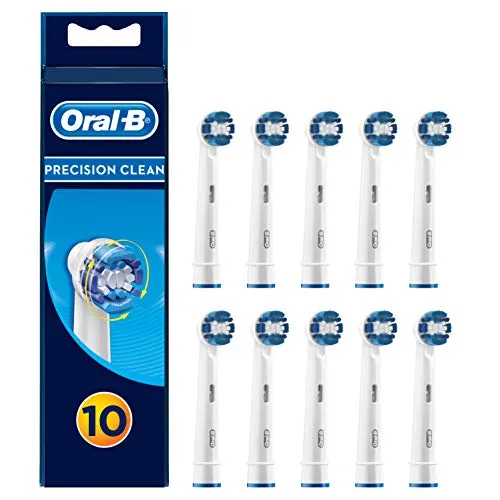 Oral-B Precision Clean Testine di Ricambio per Spazzolino Elettrico, Confezione da 10 Pezzi, Versione Vecchia