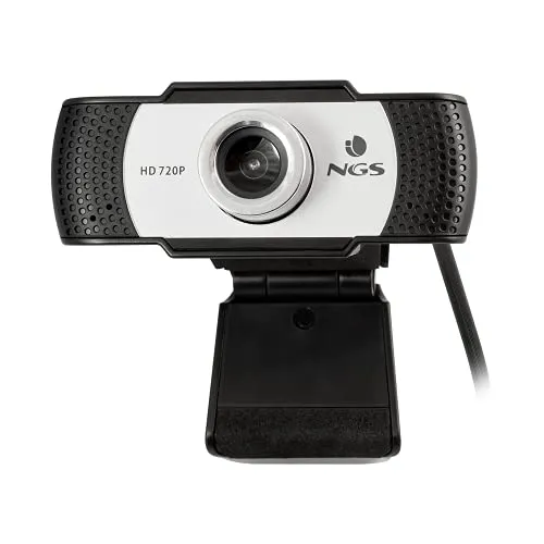 NGS XPRESSCAM720 - Webcam HD 1280x720 con Connessione USB 2.0, Microfono Integrato, 1Mpx di Risoluzione Reale e Plug&Play